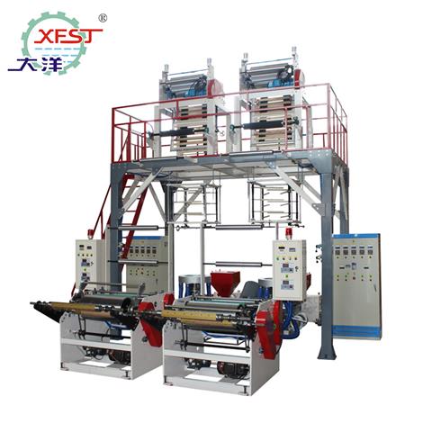 ABA三層共擠薄膜吹膜機(jī)組（雙旋轉(zhuǎn)模頭、雙剖雙收）